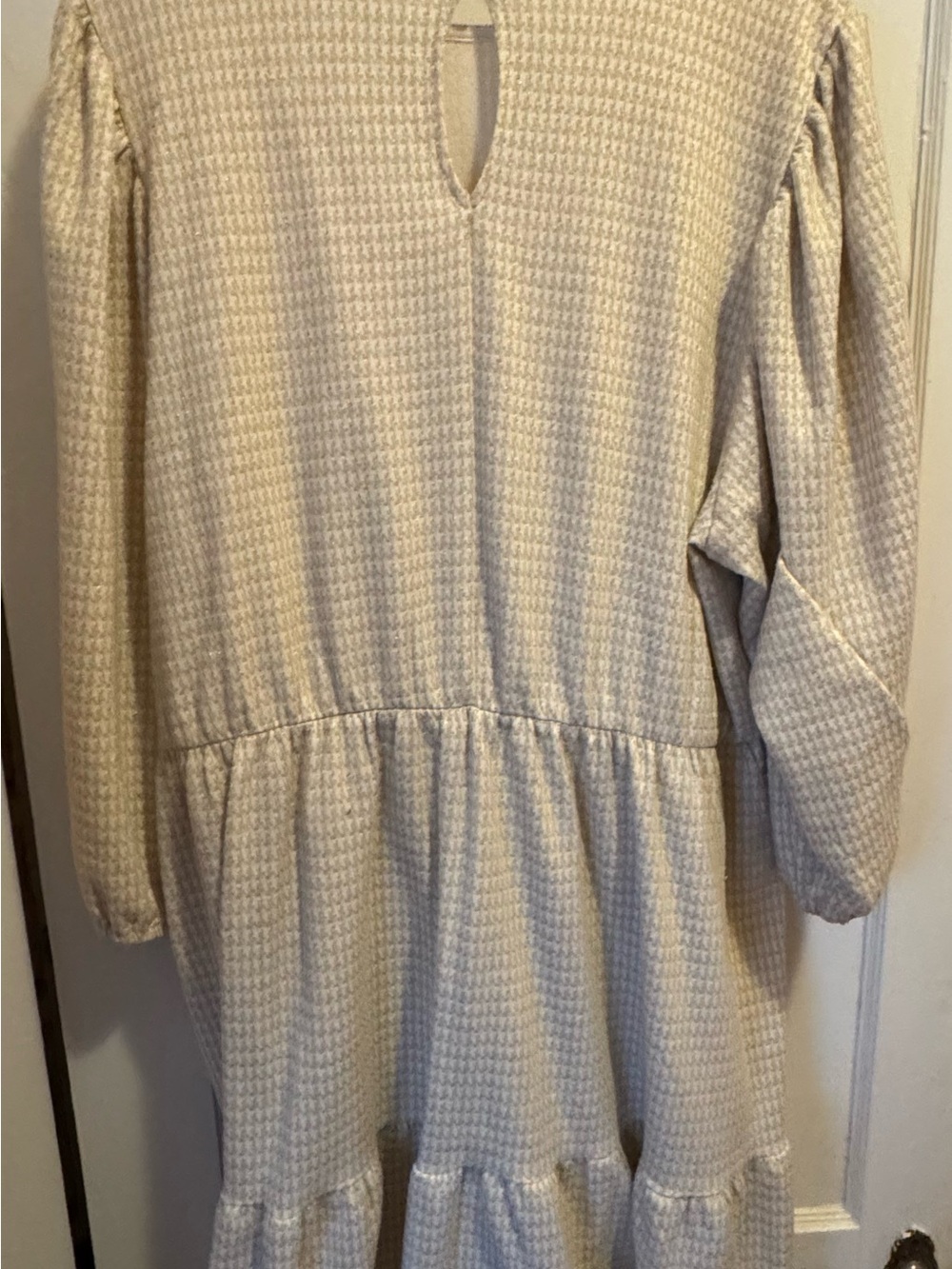 Draper James RSVP Metallic Houndstooth Tiered Ruffle Dress XXL - Picture 6 of 12